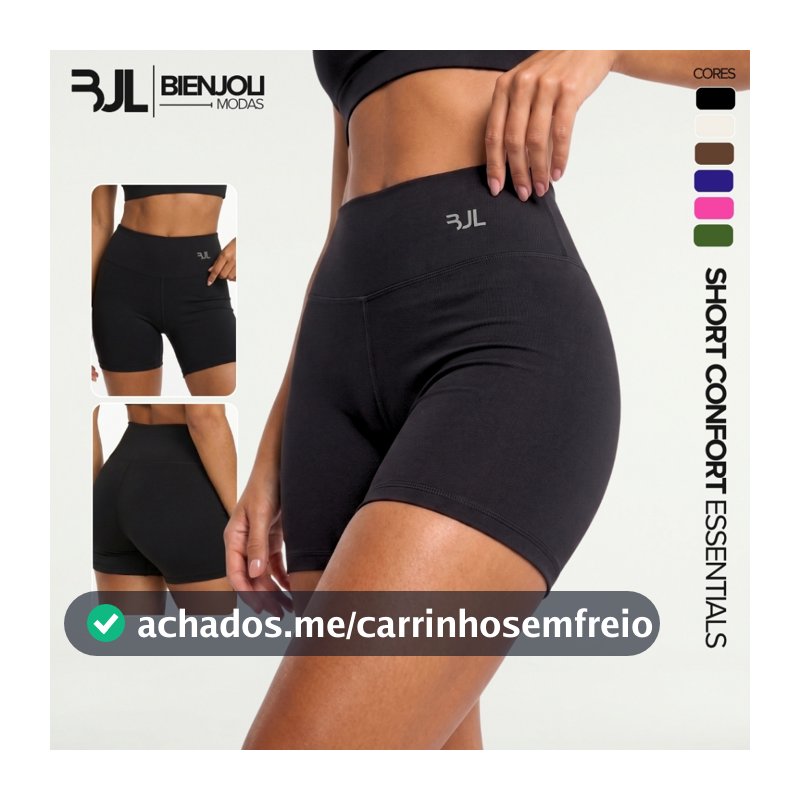 Short Fitness Feminino ZERO TRANSPARÊNCIA Academia Suplex Premium Corrida Treino Musculação Crossfit