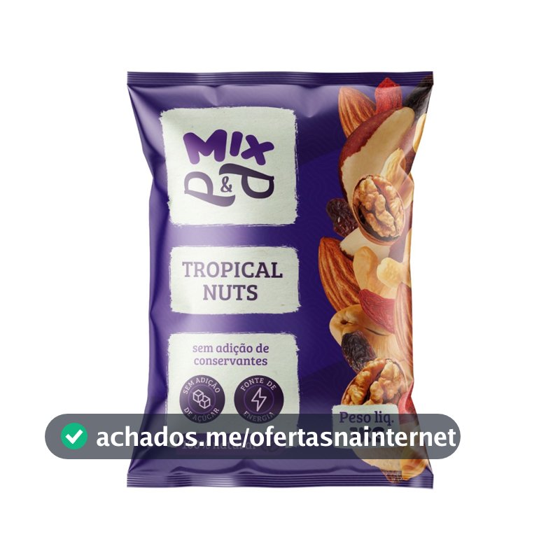 Mix Tropical Nuts 1Kg Castanha de Caju do Pará Amendoa Nozes Uva Passa Amendoim Gojiberry P&P