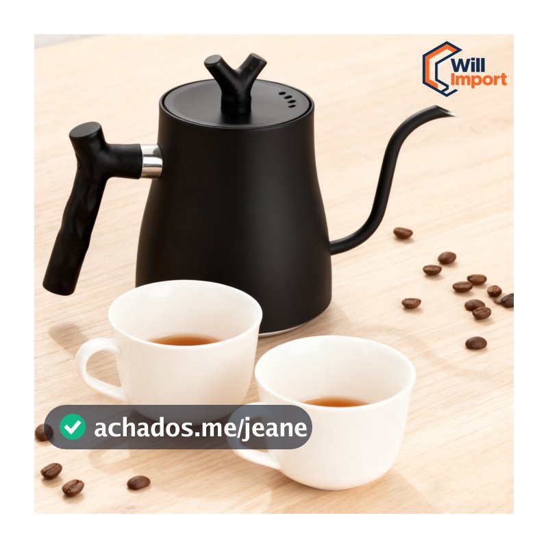 Chaleira pescoço de ganso 1000ml 304 aço inoxidável cafeteira  para café chá