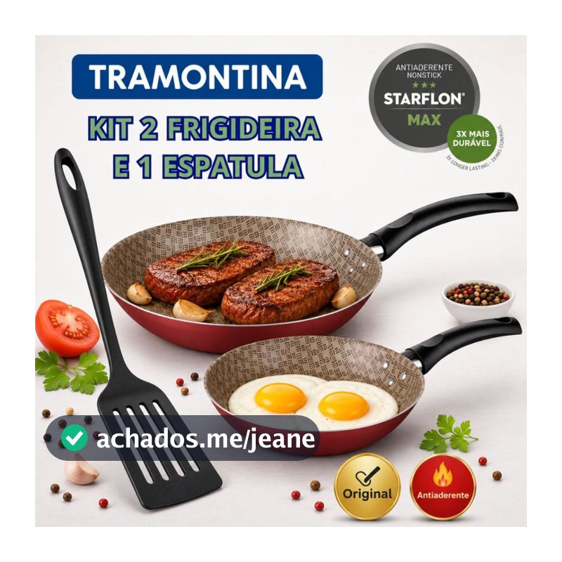 Frigideira Antiaderente Tramontina 2 peças Serie Especial + 1 ESPÁTULA
