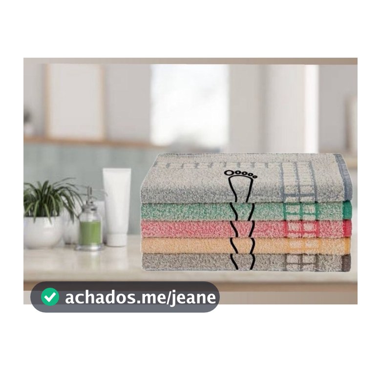 Kit 6 Toalhas de Piso para Banheiro 45x70 100% Algodão Alta Absorção Tapete Saída de Box