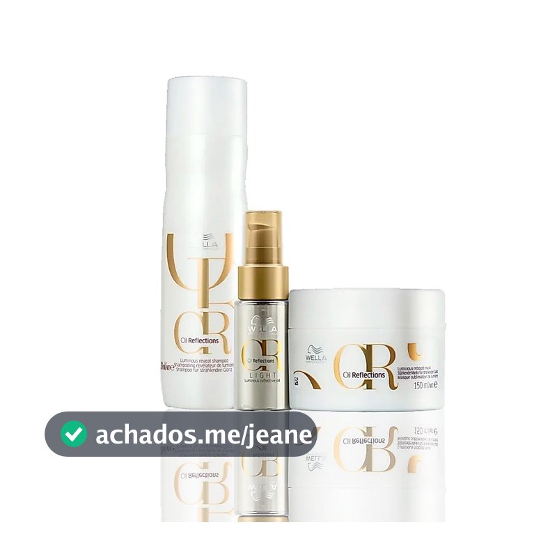 Kit Oil Reflections Shampoo, Máscara e Oil Reflections Light 30ml