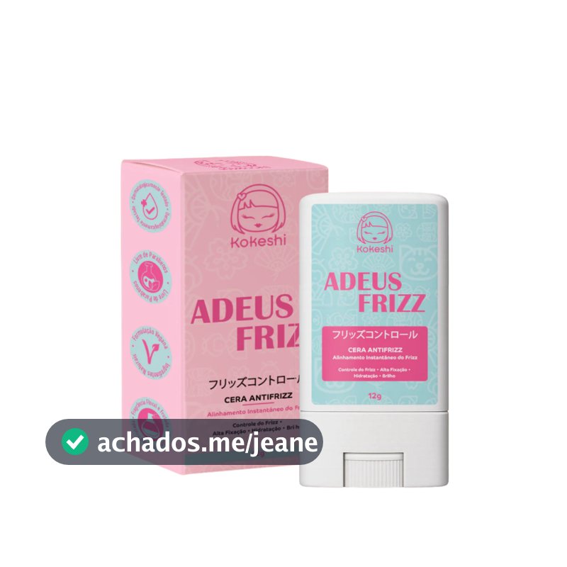 Cera Antifrizz Adeus Frizz Bastão Stick Kokeshi 12g