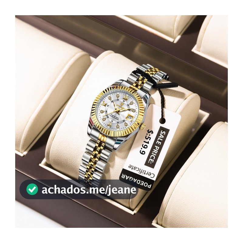 POEDAGAR Relógio Feminino de Luxo de Marca de Topo Relógio Feminino Elegante de Aço Inoxidável Relógio Feminino À prova D'água Luminoso Data Relógio de Quartzo para Mulheres Relógios Femininos Originais