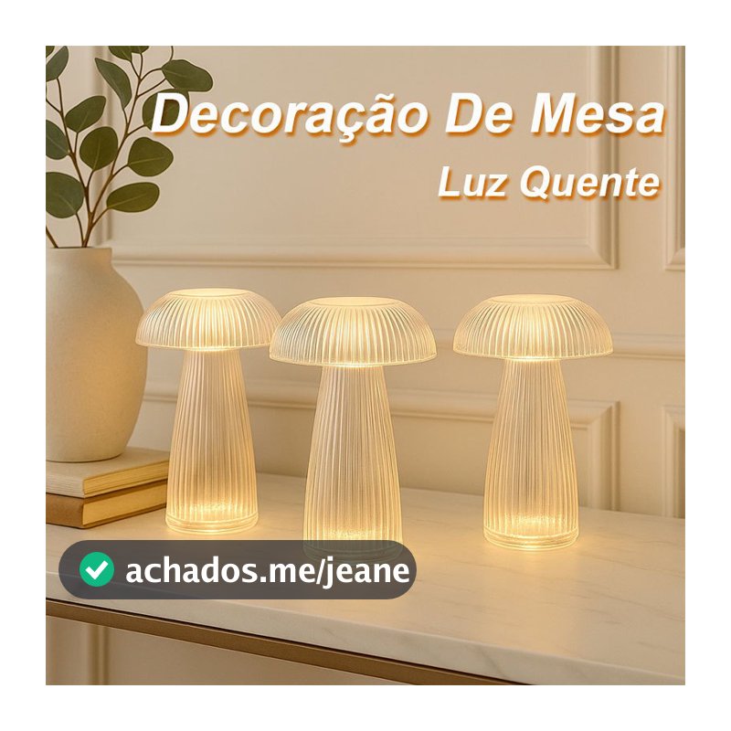 Luminárias De Mesa Cogumelo Abajur Decorativo Moderna Minimalista Led Luz Quente Quarto