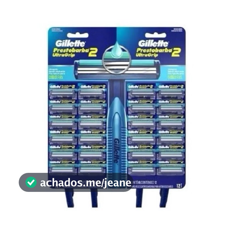 24 Prestobarba Aparelho De Barbear Gillette 2 Lâminas Ultra-Grip Com Lubrificante Atacado