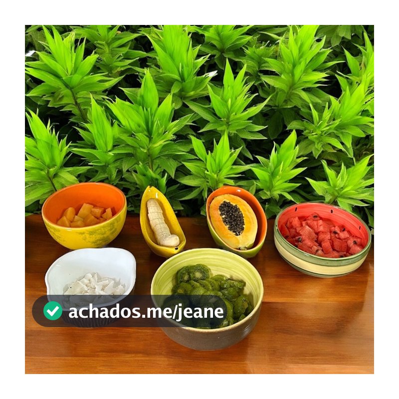 Tigela Decoradas Em Frutas Bowl de Cerâmica Para Cozinha Pintado á Mão