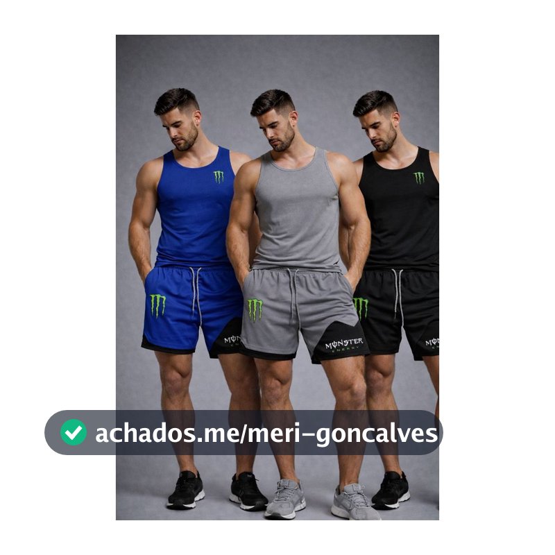 Bermuda Compressão 2 Em 1 Dry Fit com Elastano Monster, Ideal Para Treinos, Academia, Corrida, Futebol, Lutas