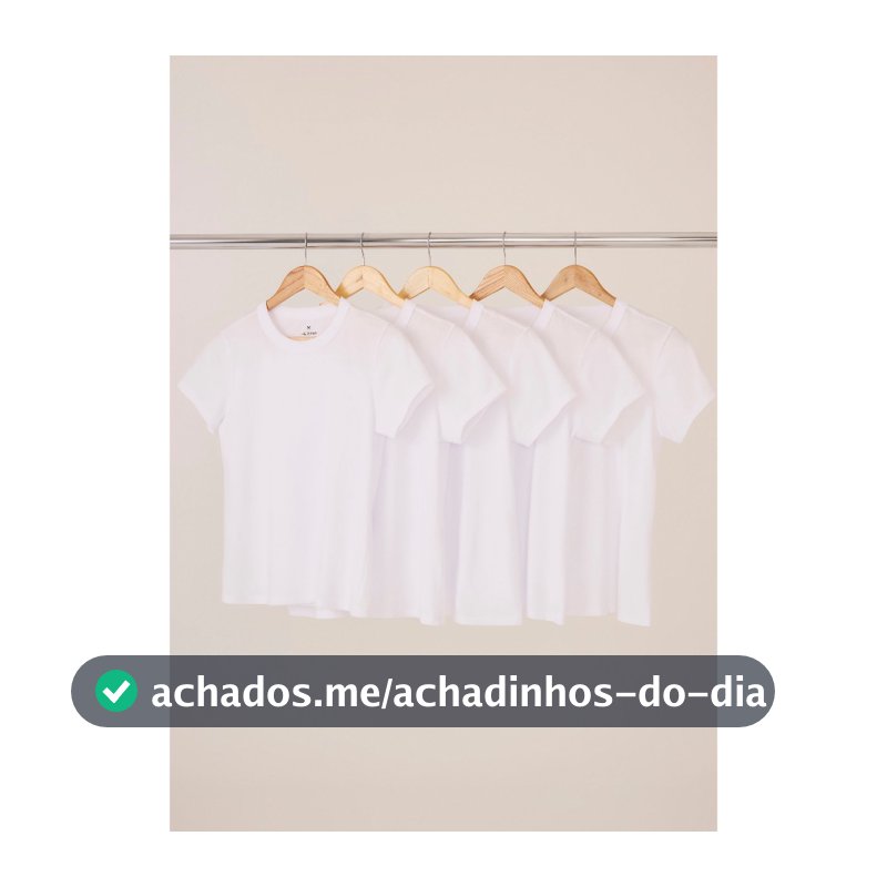 Kit Com 5 Camisetas Femininas Básicas Slim Hering