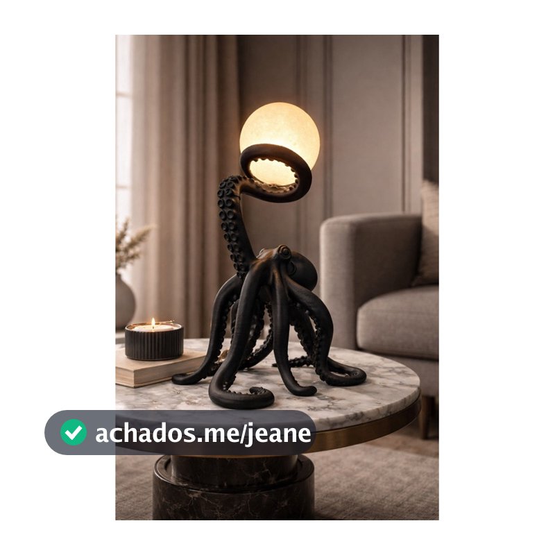 Luminária Polvo Peça  Elegante e Exclusiva