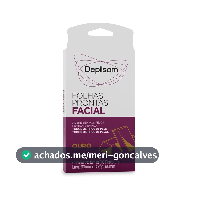 Folhas Prontas Facial Depilsam Ouro 10 Pares