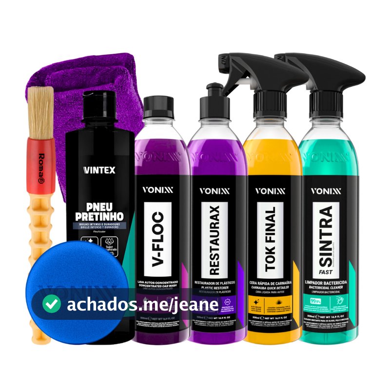 Kit Shampoo V-Floc Cera Tok Final Revitalizador Restaurax Sintra Vonixx Pretinho Vintex