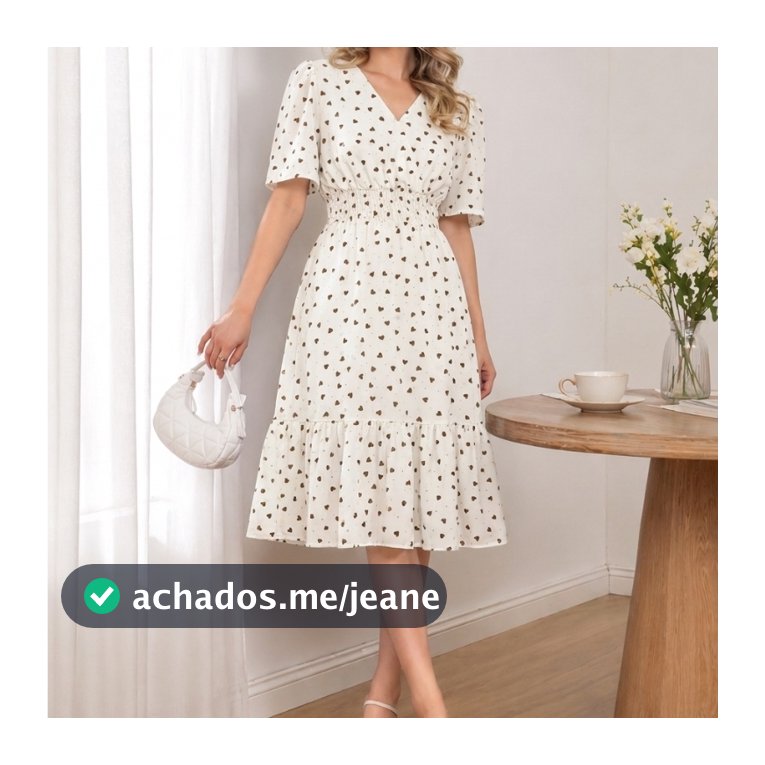 Vestido Midi Feminino /poa/liso de crepinho  /Ombro à Ombro /elastec