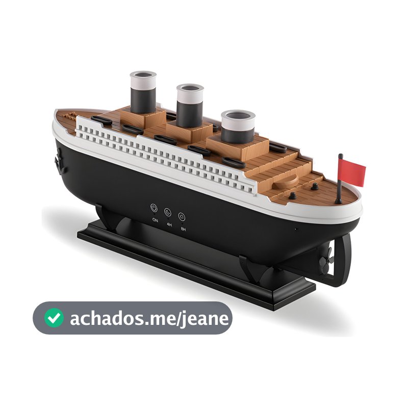 Umidificador Ar Navio Difusor Aromatizador Luzes Coloridas