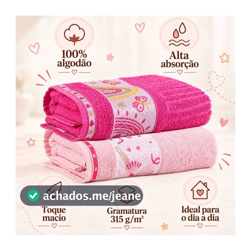 Toalha de Banho Infantil 100% Algodão 75cm x 1,15m Praia Piscina Escola Bailarina