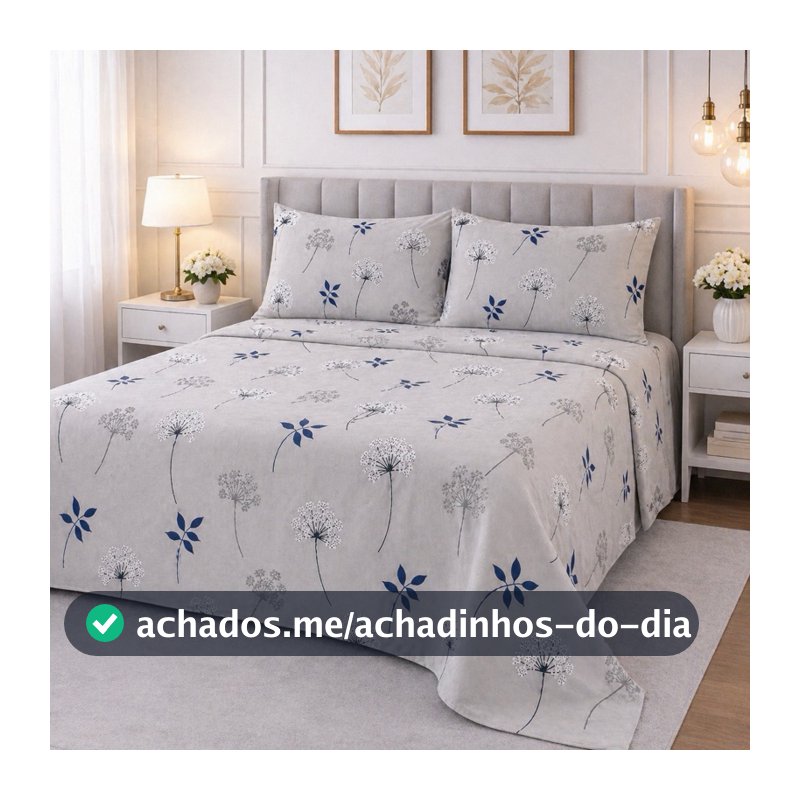 JOGO DE CAMA Queen 500 Fios Percal Toque Algodão + 2 Fronhas 50x70 | Cobre Leito Luxo Sem Elástico