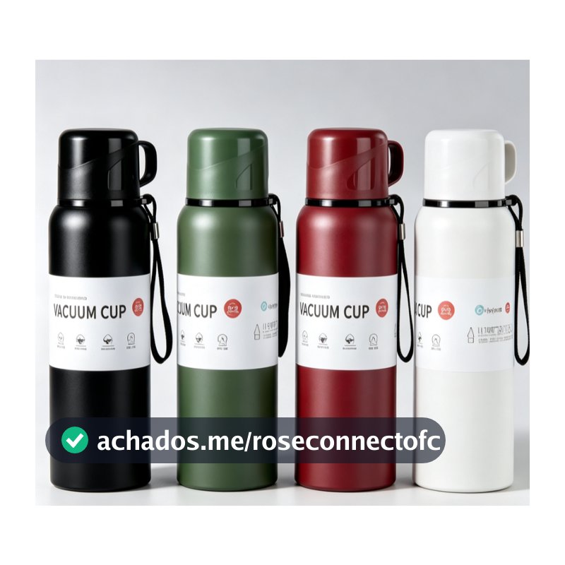 Garrafa Térmica 600ml em Aço Inoxidavel Modelo vacum Cup Térmica Garrafa Grande