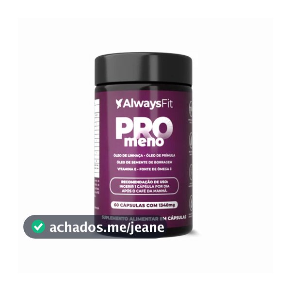ProMeno AlwaysFit - Óleo de Borragem, Prímula, Linhaça e Vitamina E - 60 Cápsulas