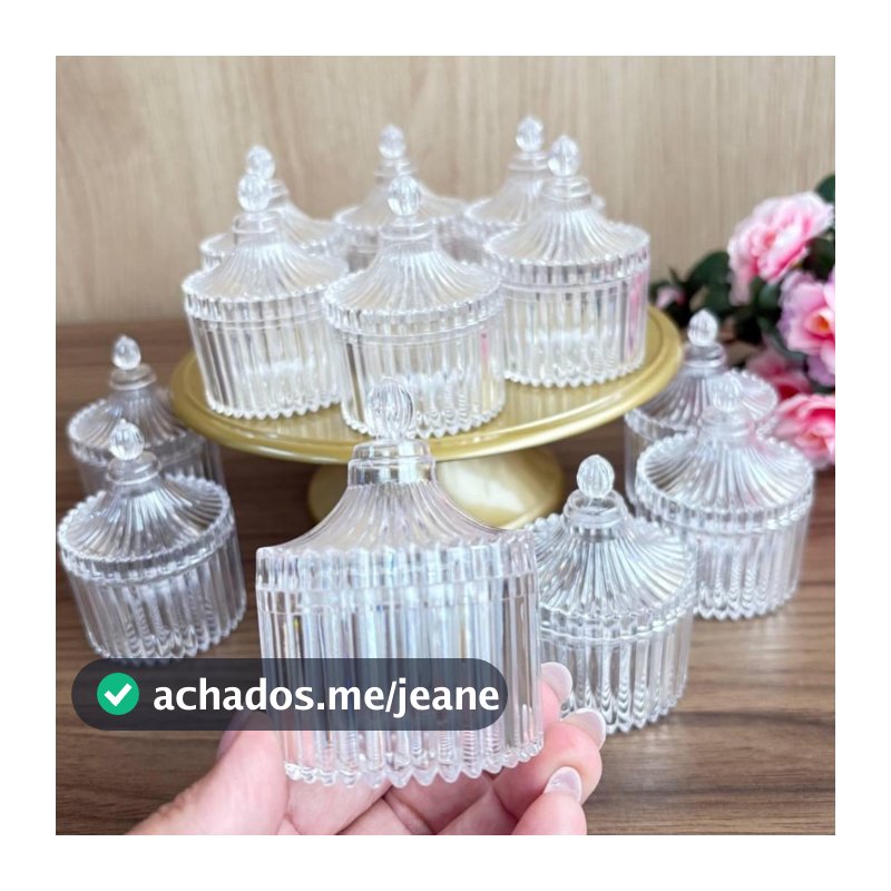 Mini Bomboniere Acrílico 7,5x5,0cm Lembrancinha Casamento Batizado Festa 15 Anos