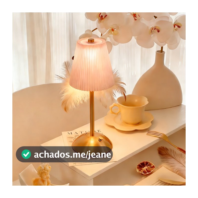 Luminária Mesa Abajur Led Touch Usb Recarregável Barra Led Sensor Sem Fio 3 Cor Yesop Rosa