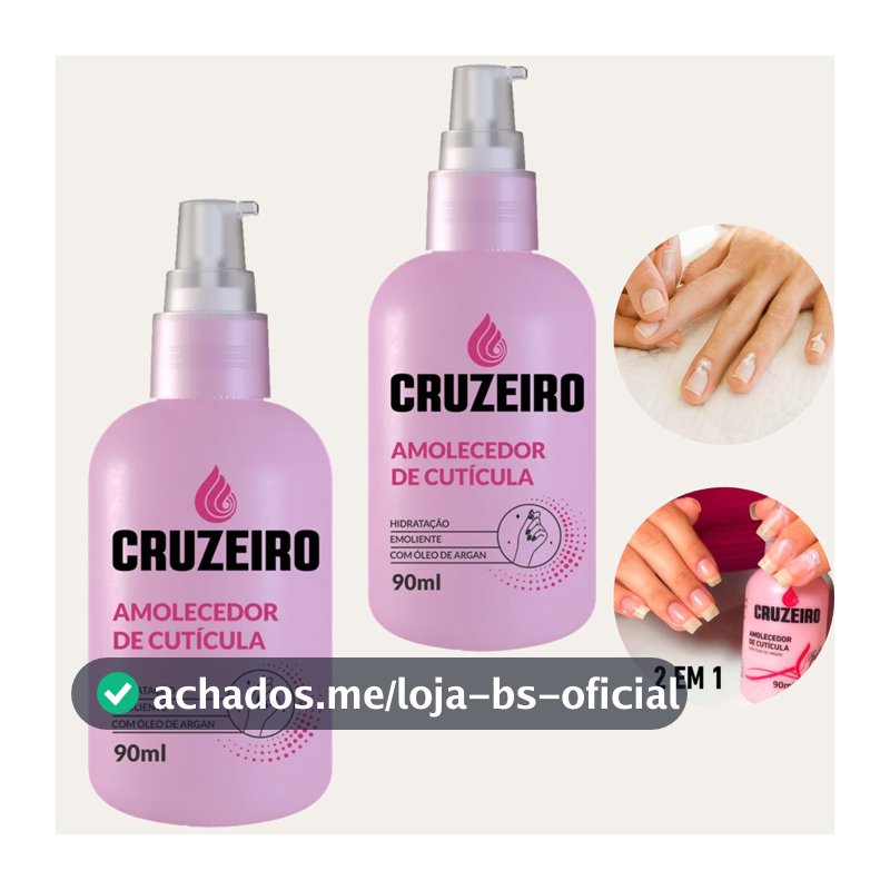Kit 2 Amolece em Creme Cutícula Profissional Cruzeiro 90ml Amolecedor
