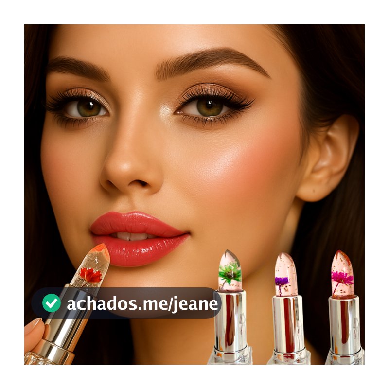 Batom Mágico 24 Horas Flor Longa Duração Hidratante Transparente Lip Balm Cristal Geleia Mudança