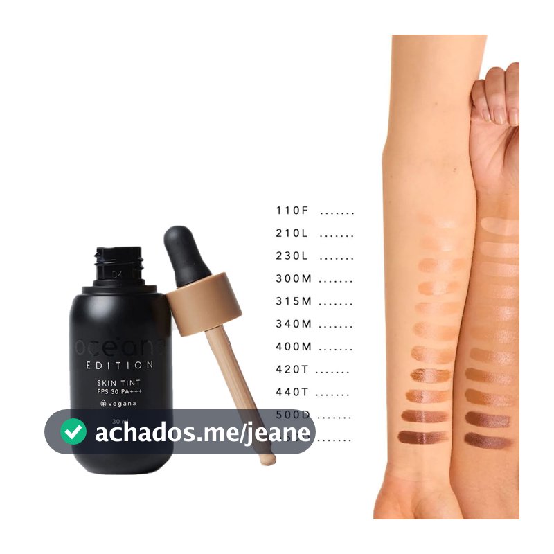 Base Fluida Oceane Edition Skin Tint com Proteção Fps30