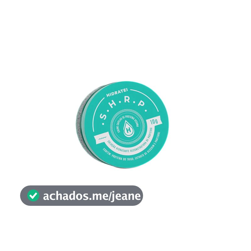 SHRP Creme de Proteína Vegana 10g Hidratante Reconstrutor Cabelos Danificados
