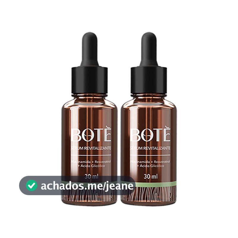Kit 2 Serum Facial Anti Rugas Revitalizante Botè 2% Niacinamida Resveratrol Nanoestruturado E 1,4% Ácido Glicólico