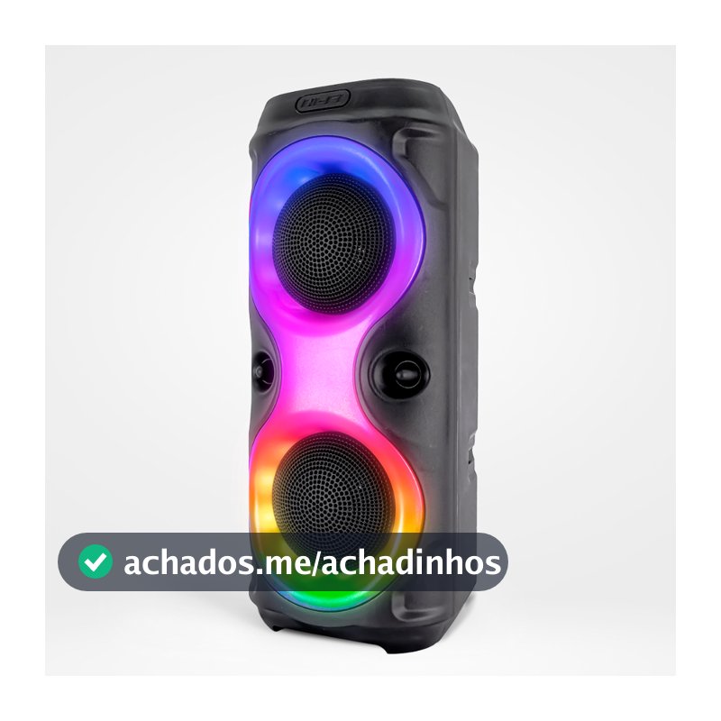 Caixa de som Bluetooth Portátil Com Led RGB Portátil FM USB TWS 30W Para Praia, Festa ou Viagem