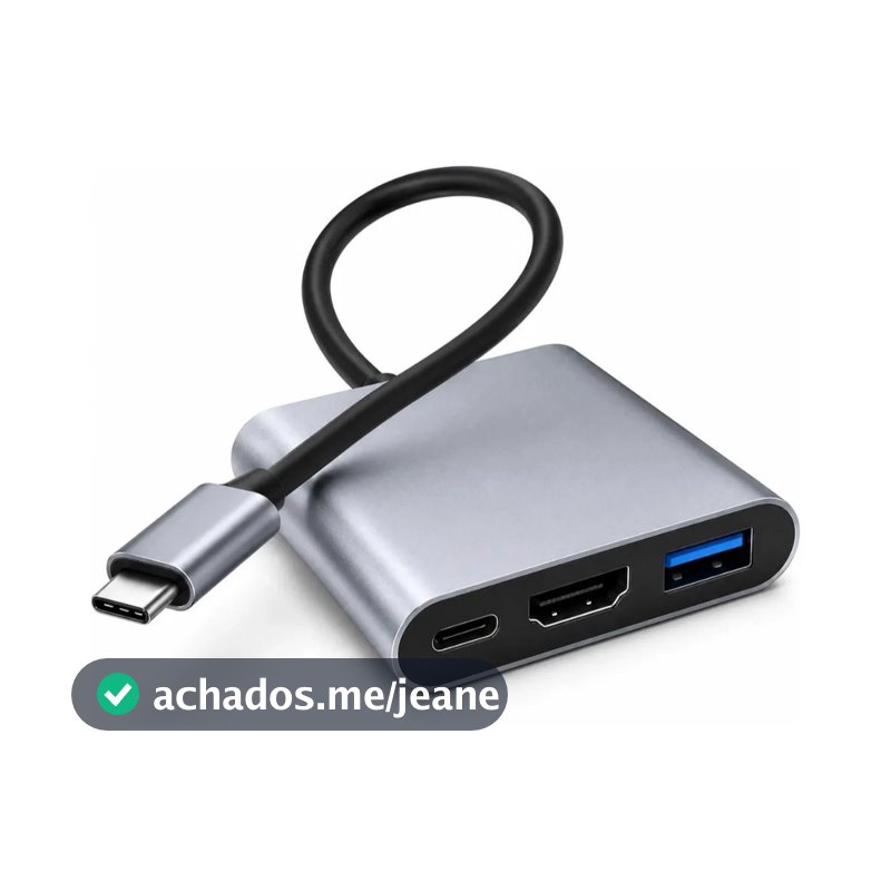 Adaptador Conversor Usb 3.0 Tipo C Para Hdmi 4k 3 Em 1 Ezsias Armarinhos
