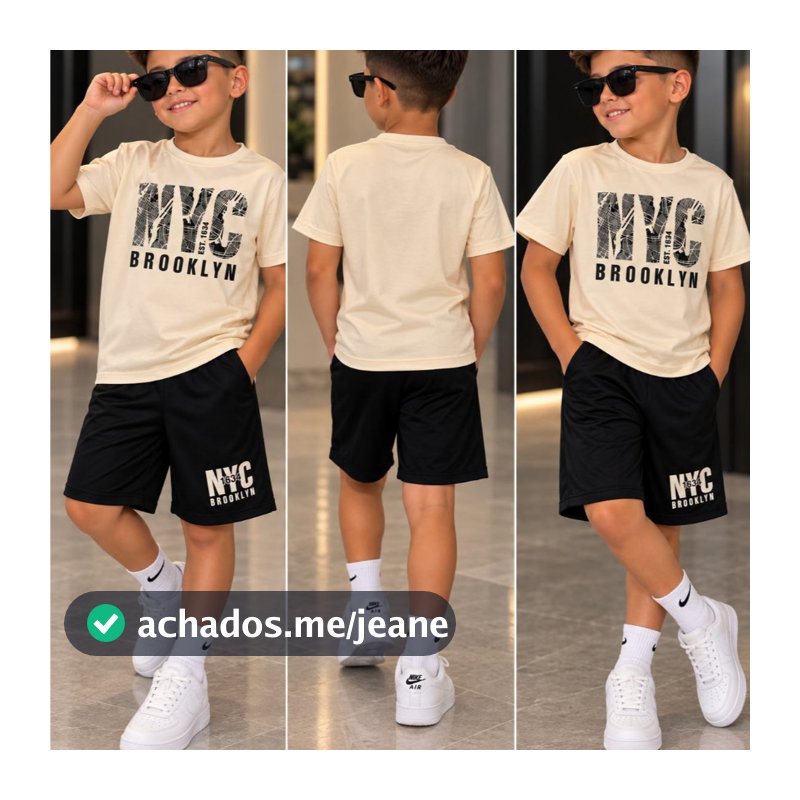 CONJUNTO INFANTIL MENINO INVERNO E VERÃO MASCULINO CAMISA BERMUDA / CASACO COM ZIPER CALÇA COM ELÁSTICO LINDO