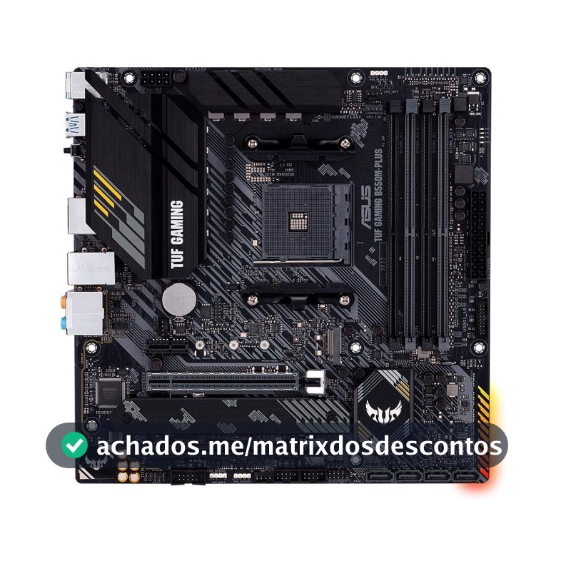 Placa-Mãe AMD AM4 Asus TUF GAMING B550M-Plus - 90MB14A0-C1BAY0