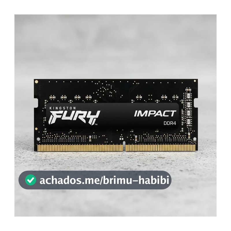 Memória Ram para Notebook Kingston Fury Impact 16gb ddr4 3200mhz