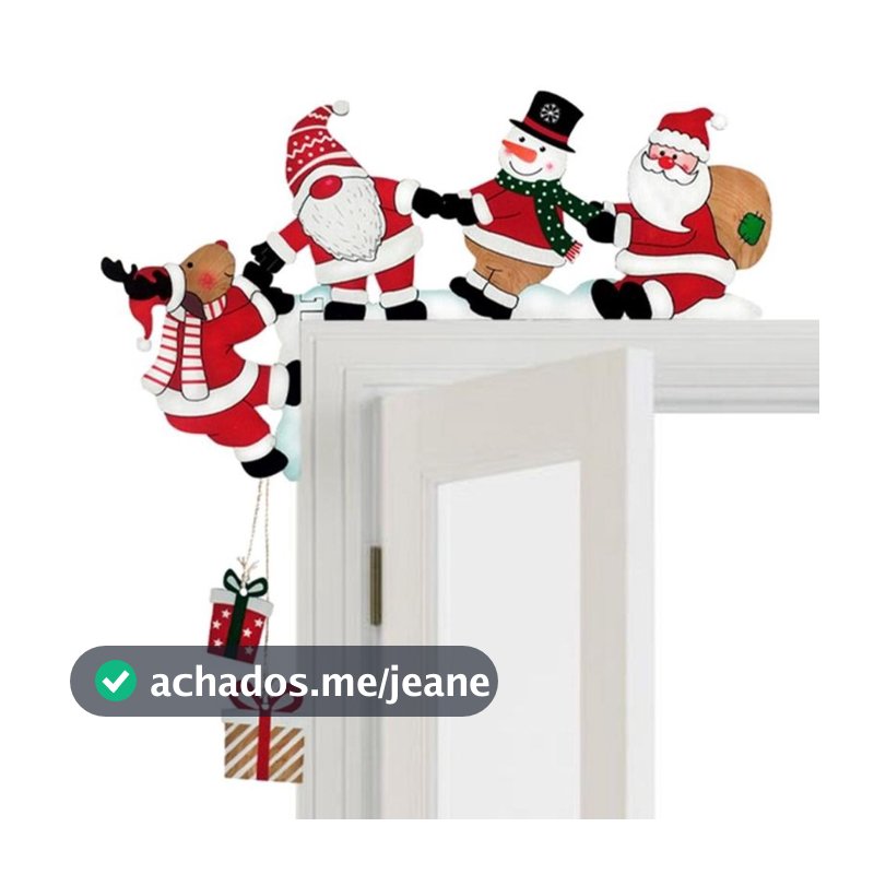 Madeira Santa Natal Porta Canto Decoração Moldura Da Boneco De Neve Rena Quadro Sinal Pingente De Festa Casa