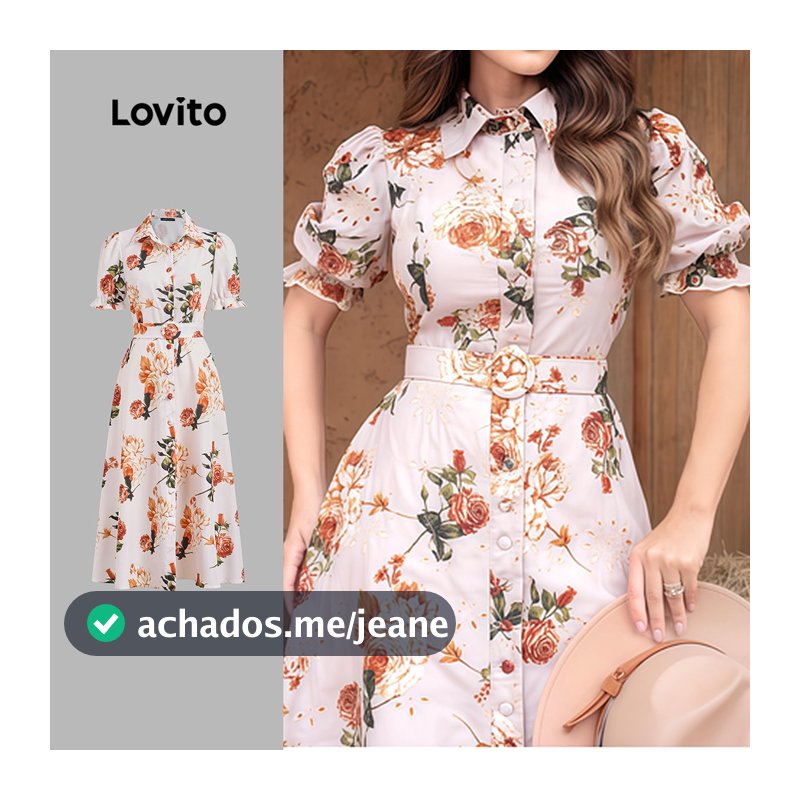 National Lovito Floral Vestido Feminino Boho Primavera/verão L154ED215
