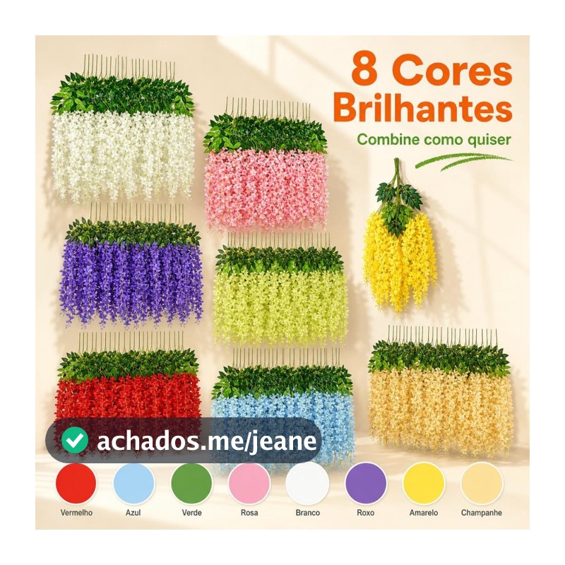 24 Pcs Ramos De Flores De cerejeiras Artificiais Permanente Grande Pendentes Para Decoração