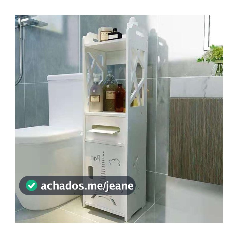 Armário de armazenamento de Multiuso para banheiro Prateleira à prova da água para banheiro Cor Branco