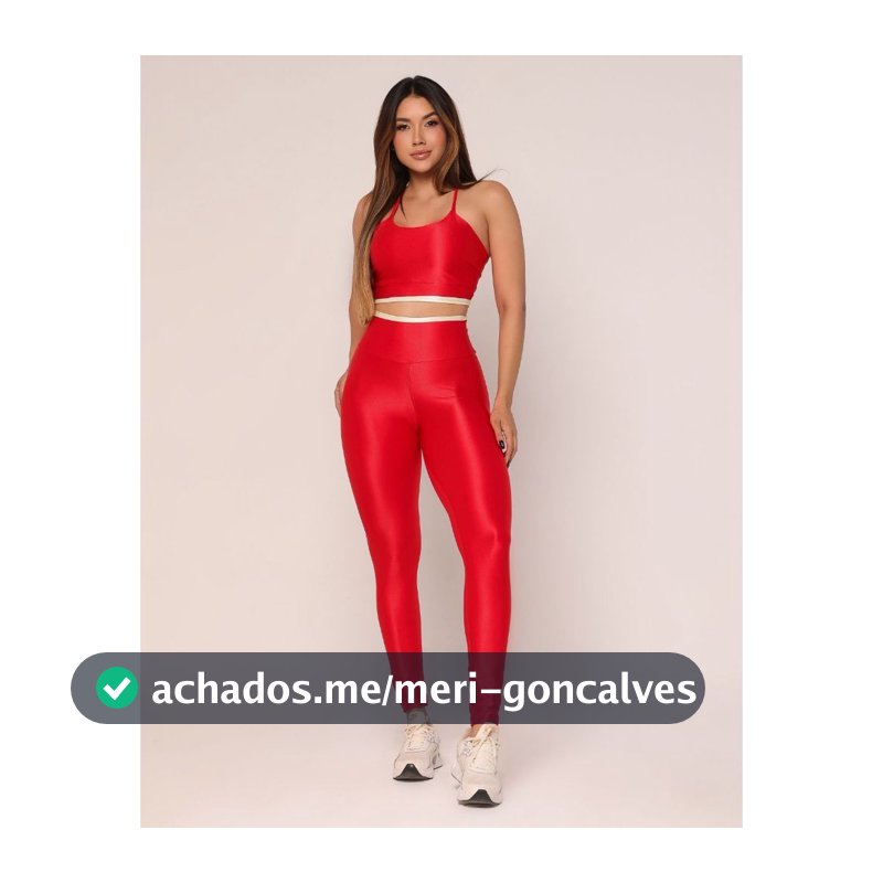 Conjunto Fitness Feminino Canelado  Calça + top sem transparência  cós alto