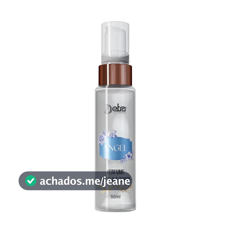 Perfume Capilar cabelo e corpo Angel Body splash   Detra Hair Cosméticos 50 ml