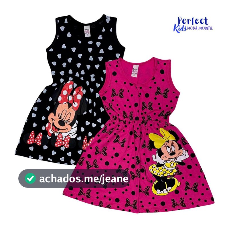 Kit 2 Vestidos Infantil menina 100%algodão fio 30 excelente qualidade
