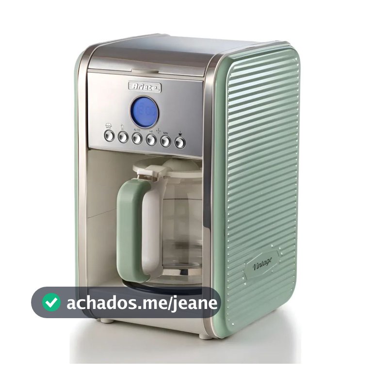Cafeteira Ariete Vintage Verde Programável Com Filtro Verde  / 4 a 12 Xícaras