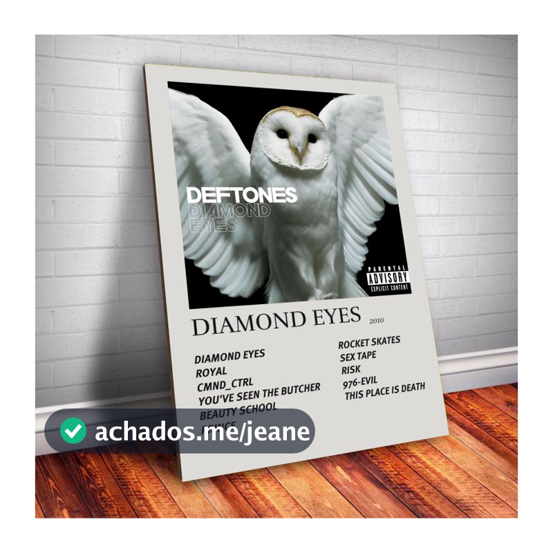 Quadro Decorativo Placas deftones Quadro Discografia Album em MDF 30x20cm Full HD