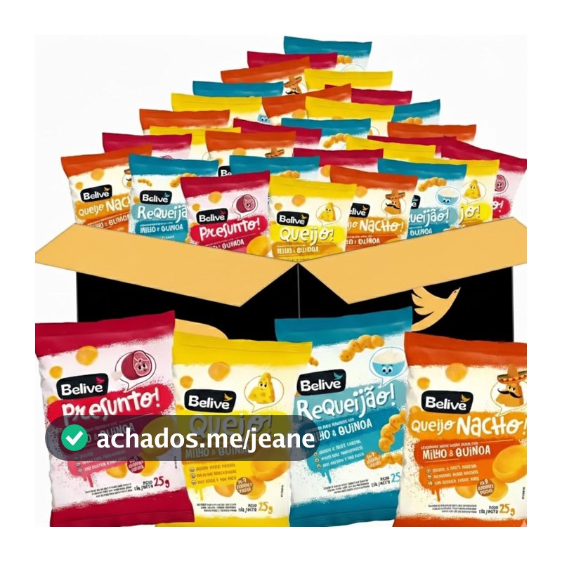 Kit Lanche Escolar Saudável Sem Glúten 25g 4 Sabores (30 un)