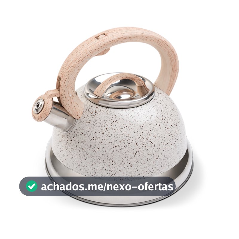 Chaleira de Apito com Indução - Brinox - Roma 2,7 litros - Cor Vanilla