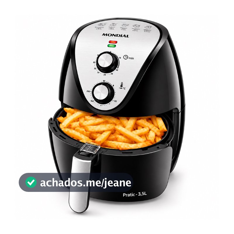 Fritadeira Elétrica Sem Óleo Antiaderente Air Fryer Mondial 3,5L 1500W  AF 30-I