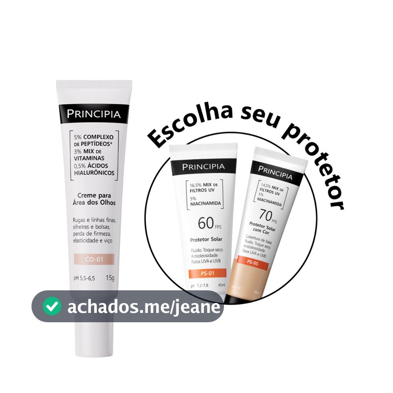 Principia Kit Creme Para os olhos CO-01 + PS-01 FPS 60 ou PS-05