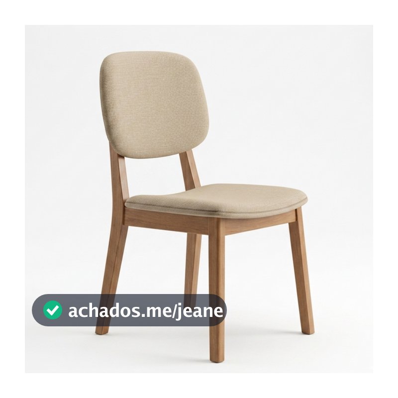 Conjunto Kit 2 Cadeiras De Jantar Detroit Estofado Linho Estrutura Em Madeira Eucalipto - AV