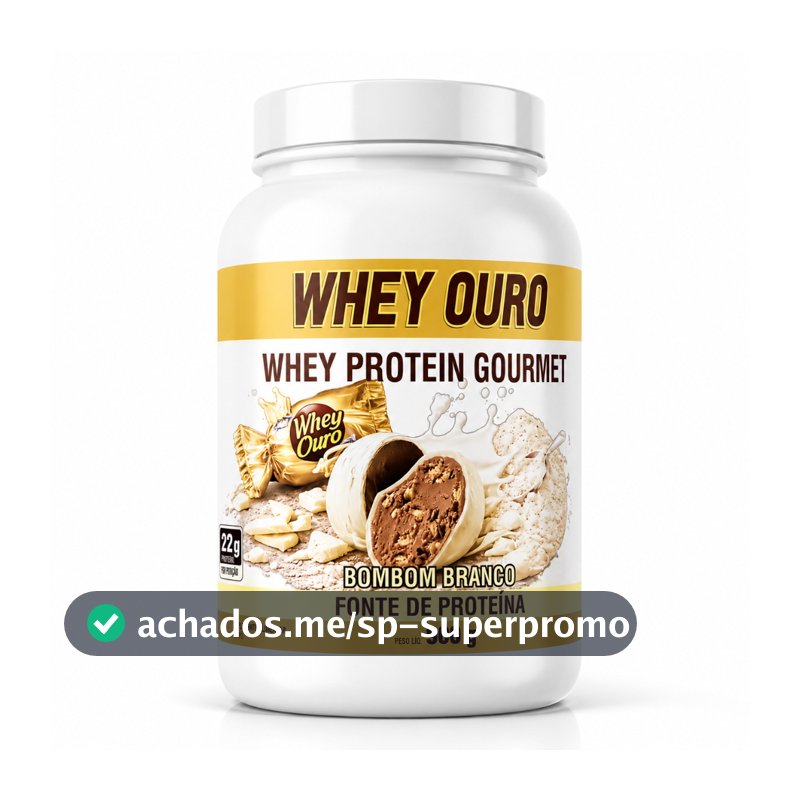 Whey Protein Gourmet 900g Sabor EXCLUSIVO  - 23g de Proteína Por Dose Ganho de Massa Muscular