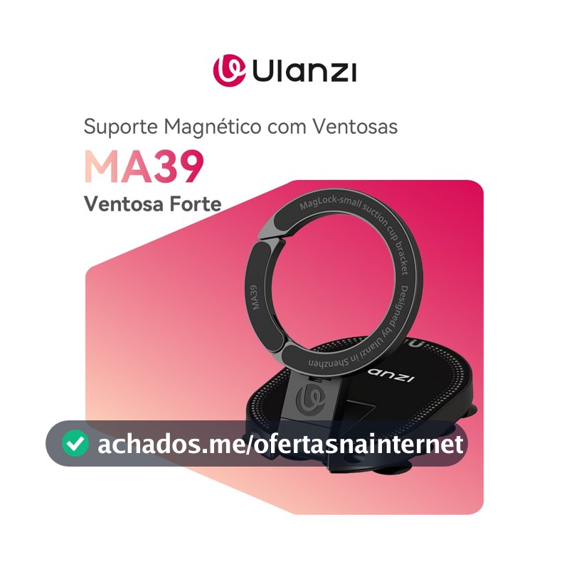 ULANZI MA39 MagLock Suporte Magnético com 18 Ventosas para iPhone MagSafe Espelho Vidro e Academia